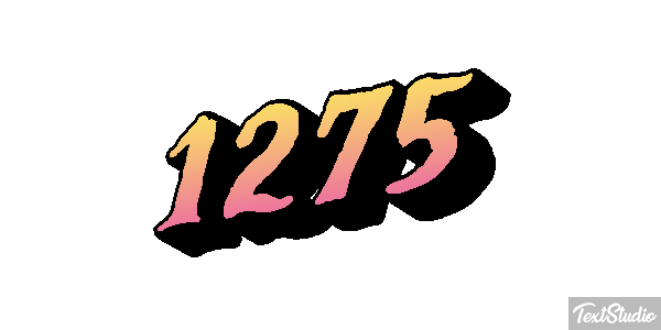 1275 Text effect