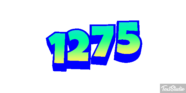 1275 Text effect