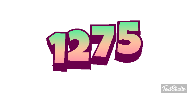 1275 Text effect