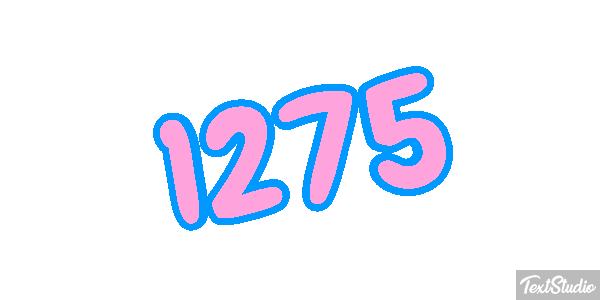 1275 Text effect