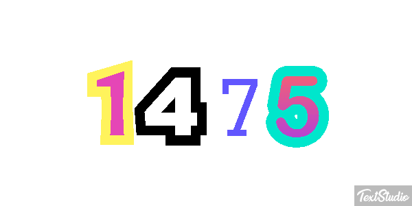 1475 Text effect