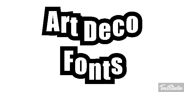 Art Deco Fonts Text effect