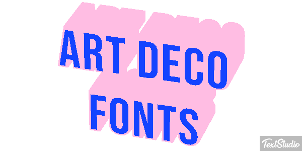 Art Deco Fonts Text effect