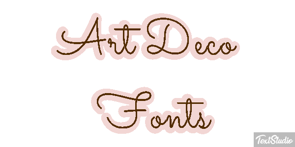 Art Deco Fonts Text effect