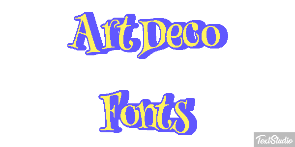 Art Deco Fonts Text effect
