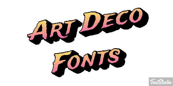Art Deco Fonts Text effect