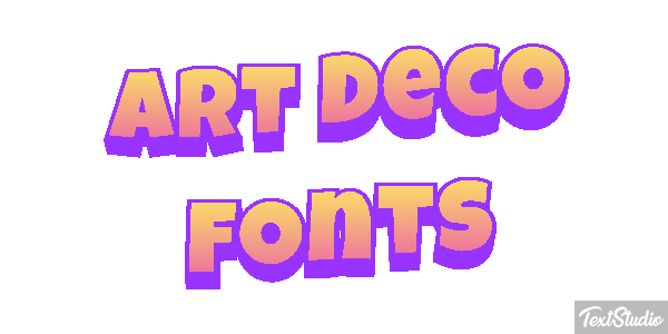 Art Deco Fonts Text effect