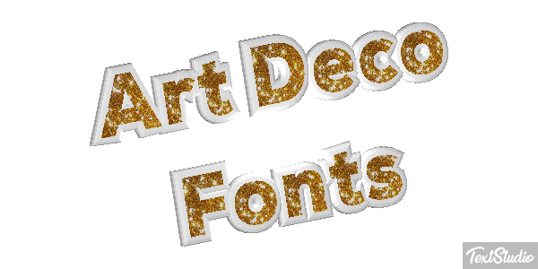 Art Deco Fonts Text effect