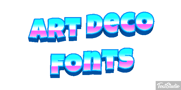 Art Deco Fonts Text effect