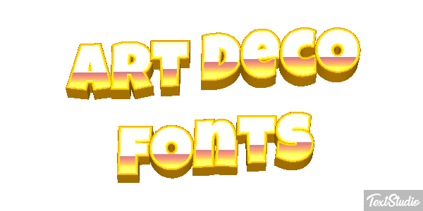 Art Deco Fonts Text effect