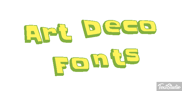 Art Deco Fonts Text effect