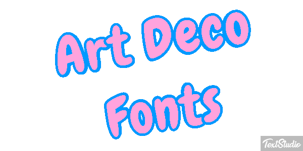 Art Deco Fonts Text effect