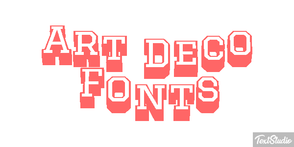 Art Deco Fonts Text effect