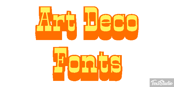 Art Deco Fonts Text effect