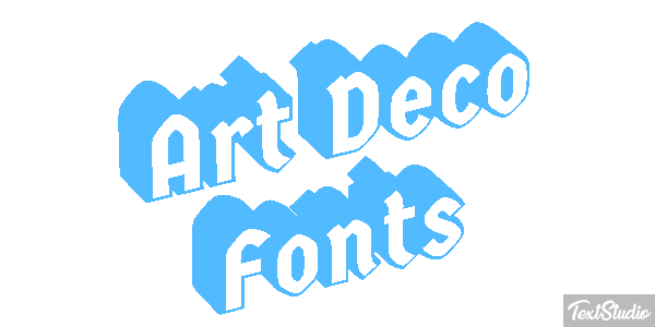Art Deco Fonts Text effect