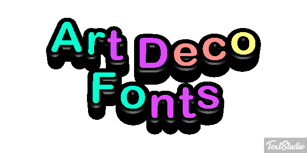 Art Deco Fonts Text effect