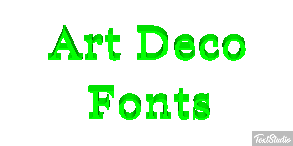 Art Deco Fonts Text effect