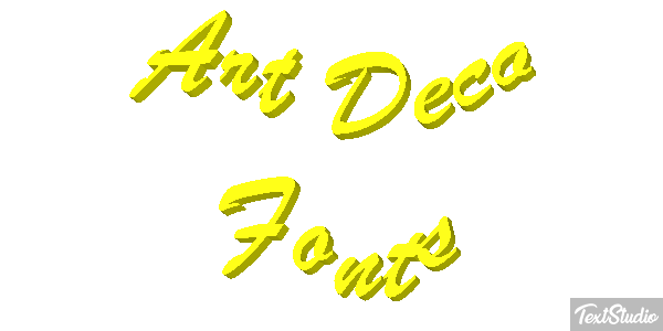 Art Deco Fonts Text effect