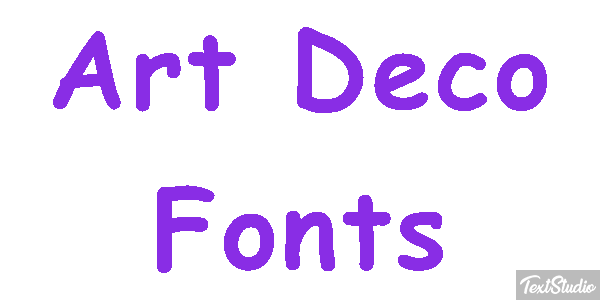 Art Deco Fonts Text effect