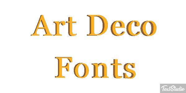 Art Deco Fonts Text effect