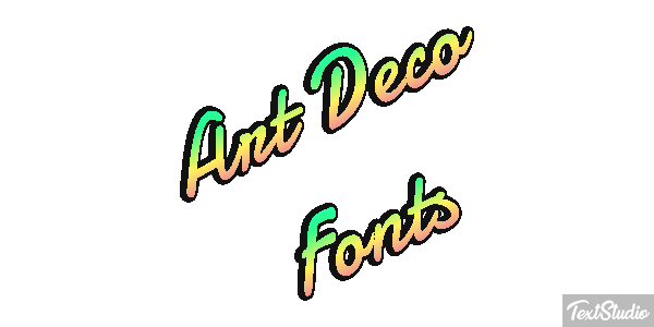 Art Deco Fonts Text effect