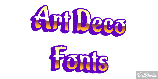 Art Deco Fonts Text effect