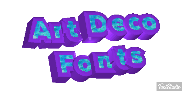 Art Deco Fonts Text effect