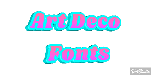 Art Deco Fonts Text effect