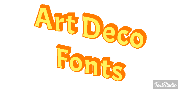 Art Deco Fonts Text effect
