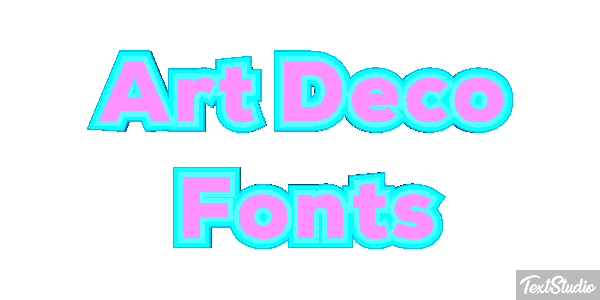 Art Deco Fonts Text effect