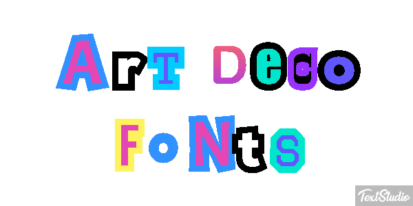 Art Deco Fonts Text effect