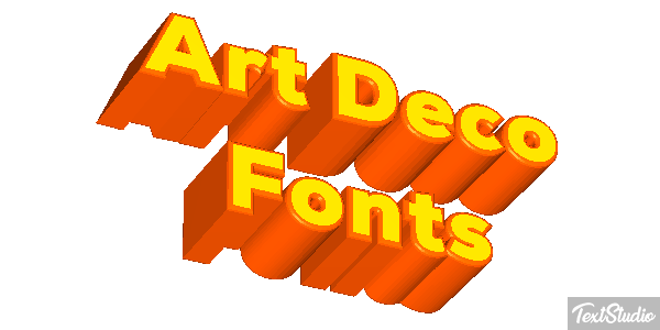 Art Deco Fonts Text effect