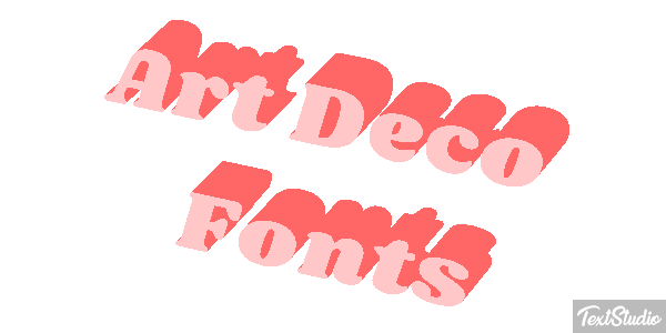 Art Deco Fonts Text effect