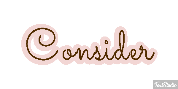 Consider Texteffekt