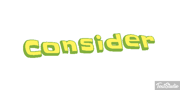 Consider Texteffekt