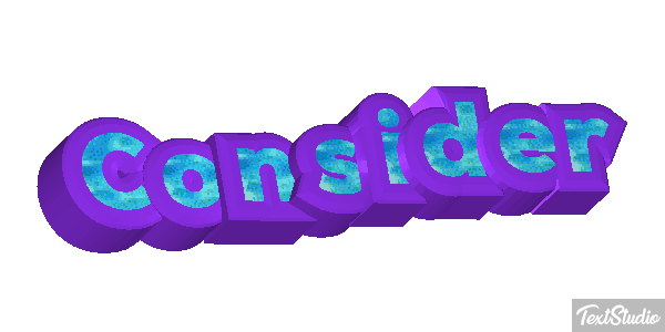 Consider Texteffekt