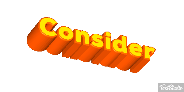 Consider Texteffekt