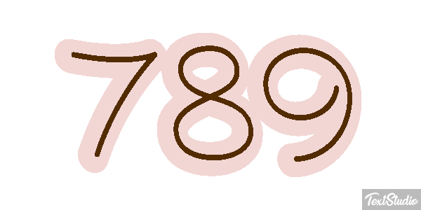 789 Efecto de texto
