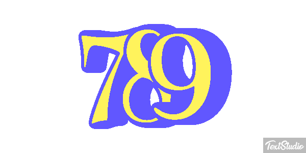 789 Efecto de texto