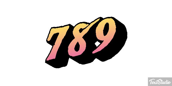 789 Efecto de texto