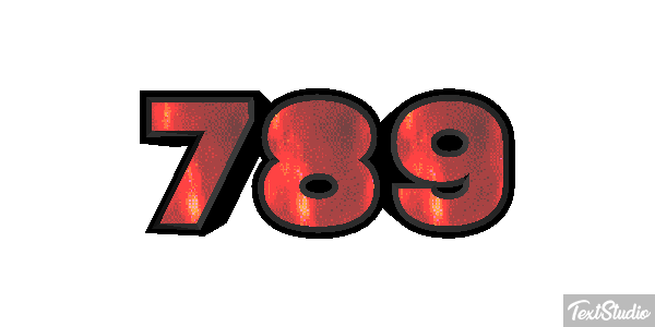 789 Efecto de texto