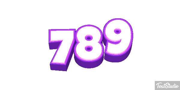 789 Efecto de texto