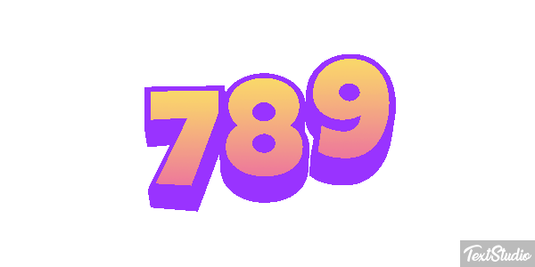789 Efecto de texto