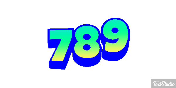789 Efecto de texto