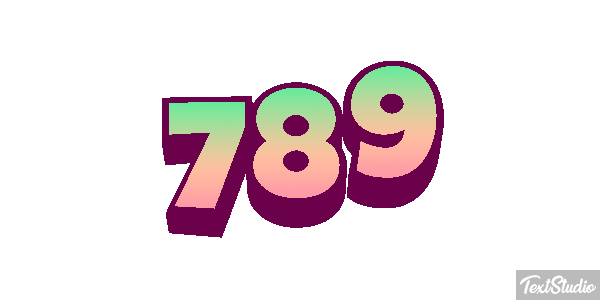 789 Efecto de texto