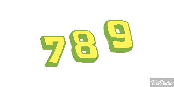 789 Efecto de texto