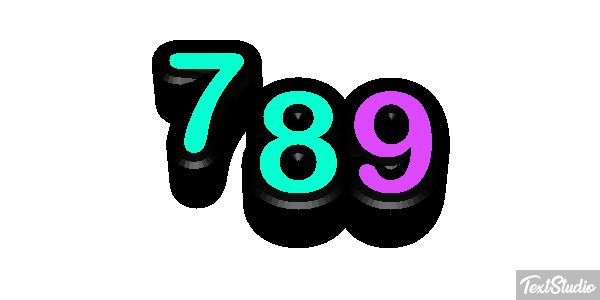 789 Efecto de texto