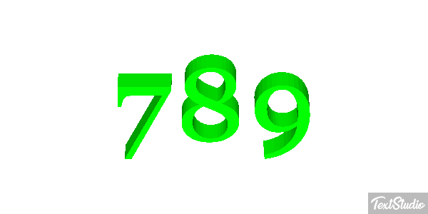 789 Efecto de texto