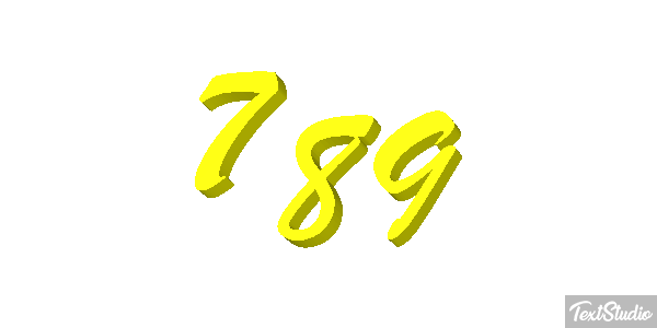 789 Efecto de texto