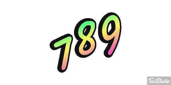 789 Efecto de texto